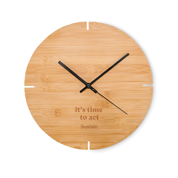 Bamboo clock | Eco promotional gift